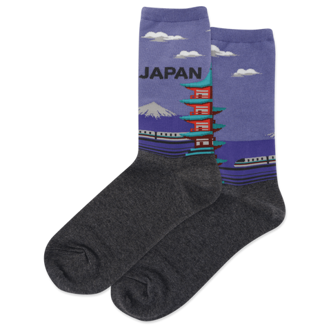 Japan Women's Travel Themed Crew Socks