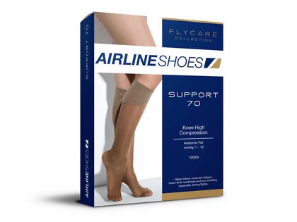AirlineShoes Knee High Compression Hosiery - 70 DEN