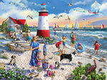 Lighthouse Beach Puzzle by White Mountain - (550 pieces)