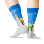 London Men's Travel Themed Crew Socks