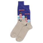 Maine Men's Travel Themed Crew Socks