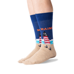 Maine Men's Travel Themed Crew Socks
