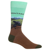 Montana Men's Travel Themed Crew Socks