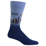 Seattle Men's Travel Themed Crew Socks