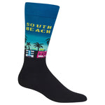 South Beach Men's Travel Themed Crew Socks