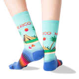 Mexico Women's Travel Themed Crew Socks