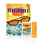 Miami American Airlines Travel Poster Mini Travel Puzzle by New York Puzzle Company - (100 pieces)