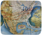 American Airlines 1950's Route Map Mousepad