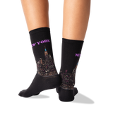 New York Women's Travel Themed Crew Socks