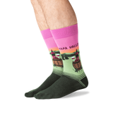 Napa Valley Men's Travel Themed Crew Socks
