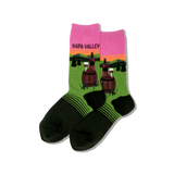 Napa Valley Women's Travel Themed Crew Socks