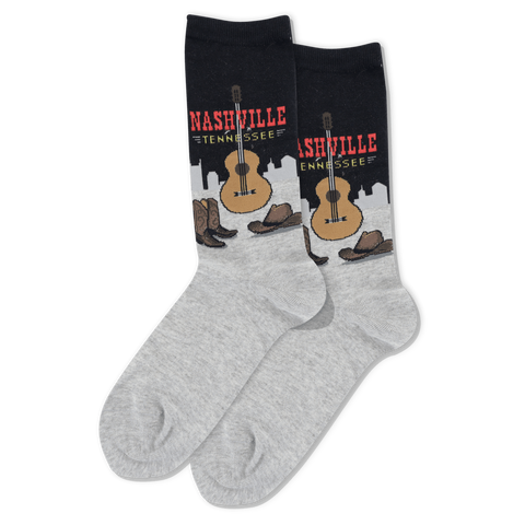 Nashville Women's Travel Themed Crew Socks
