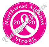 Northwest Airlines 2020 Breast Cancer Awareness Ladies T-shirt
