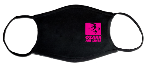 Ozark Airlines Pink Logo Face Mask