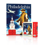 Philadelphia TWA Travel Poster Mini Travel Puzzle by New York Puzzle Company - (100 pieces)