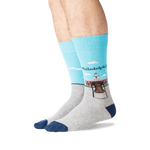 Philadelphia Men's Travel Themed Crew Socks