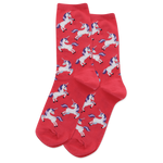 Pink Unicorn Women's Travel Crew Socks