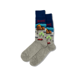 Hot Sox Rome Men's Travel Themed Crew Socks