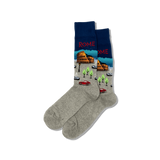 Hot Sox Rome Men's Travel Themed Crew Socks