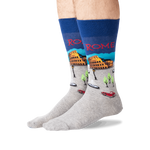 Hot Sox Rome Men's Travel Themed Crew Socks