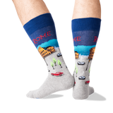 Hot Sox Rome Men's Travel Themed Crew Socks