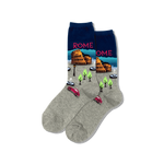 Hot Sox for Women - Rome Themed Crew Socks