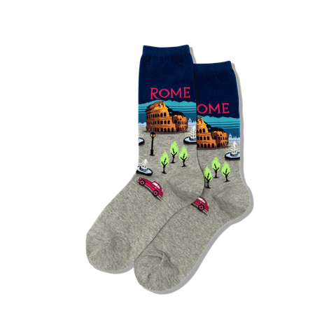 Rome Women's Travel Themed Crew Socks