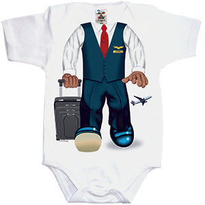 Add A Kid Infant Male Flight Attendant Onesie