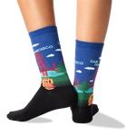 San Francisco Women's Travel Themed Crew Socks