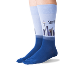 Seattle Men's Travel Themed Crew Socks