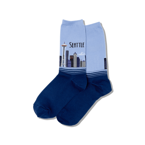 Hot Sox for Women - Seattle Themed Crew Socks (purple)