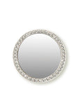 Silver Round w/ Crystals Phone Mirror