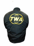 TWA Gold Globe Logo Black Bomber Jacket