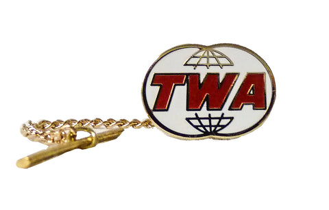 TWA Globe Logo Tie Bar and Tie Pin