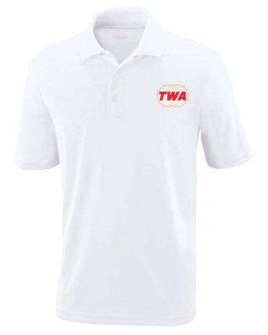 TWA Wicking Pocket Polo with Gold Globe Logo