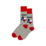 Texas Men's Travel Themed Crew Socks