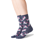 Unicorn Women's Travel Themed Crew Socks