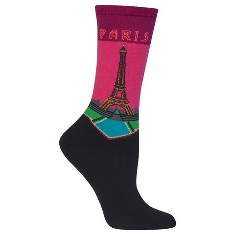 Paris Women's Travel Themed Crew Socks