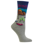 Hot Sox for Women - Rome Themed Crew Socks