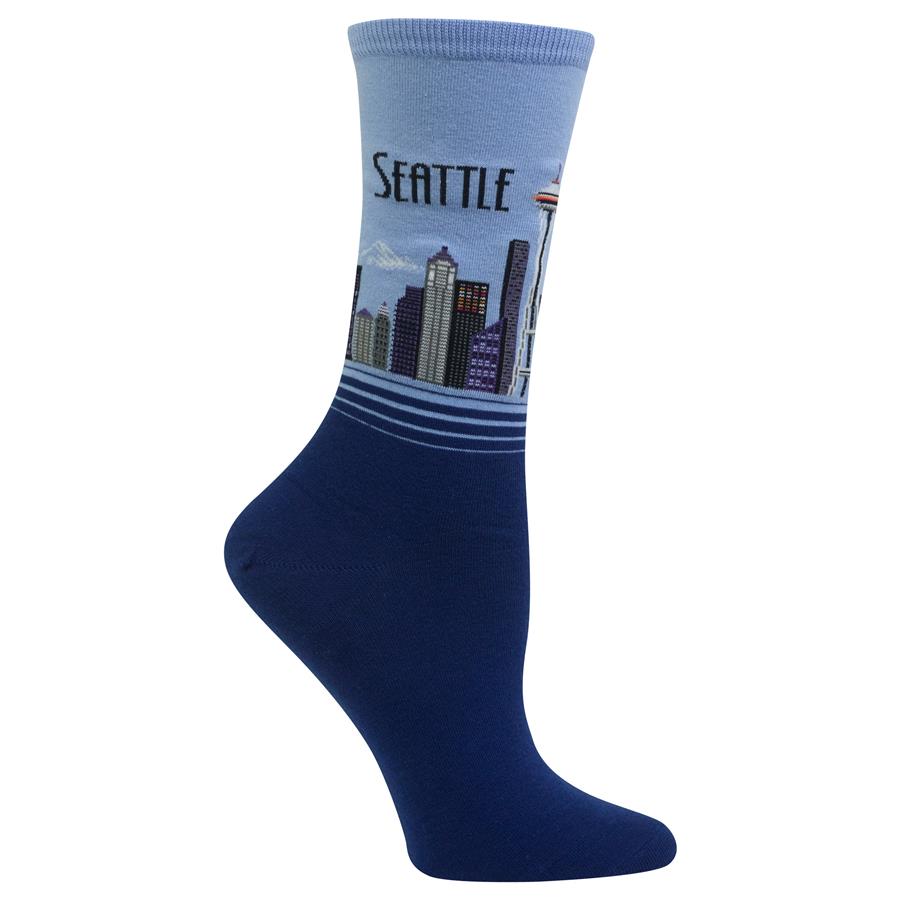 Seattle Women's Travel Themed Crew Socks – Airline Employee Shop