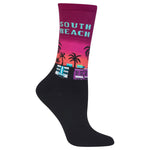 South Beach Women's Travel Themed Crew Socks