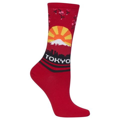 Tokyo Women's Travel Themed Crew Socks