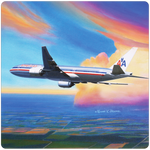 AA 777 Square Coaster by Rick Broome