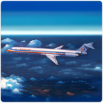 AA MD80 Square Coaster by Rick Broome