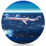 AA MD80 Round Coaster by Rick Broome