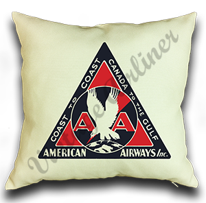 American Airlines 1930's American Airways Linen Pillow Case Cover