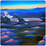 AA DC10 Square Coaster by Rick Broome