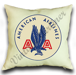 American Airlines 1940's Eagle Logo Linen Pillow Case Cover