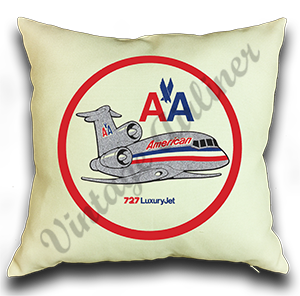 American Airlines 727 Old Livery Linen Pillow Case Cover