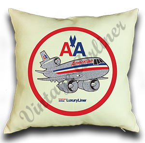 American Airlines DC-10 Old Livery Linen Pillow Case Cover